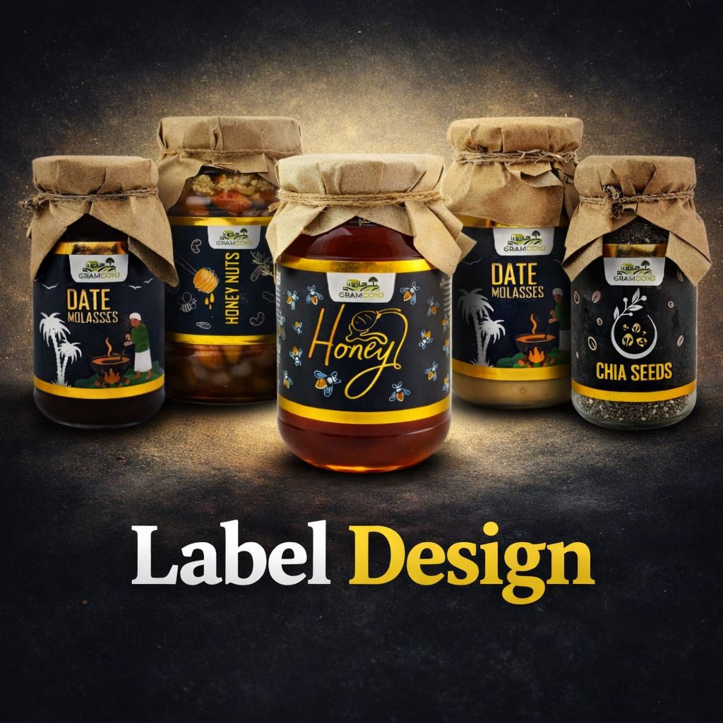 Premium Ghee Label Design