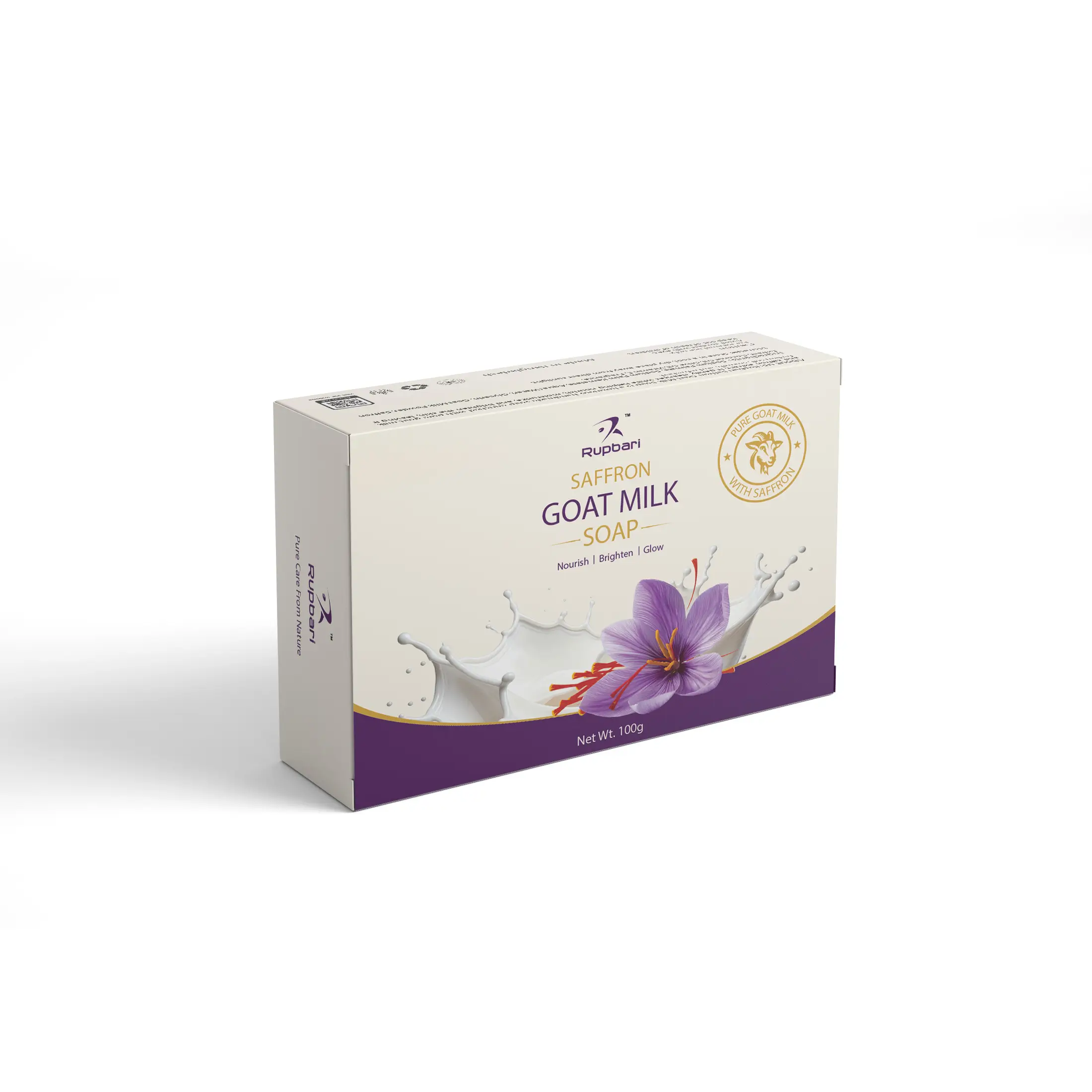 Goat milk soap box packaging design